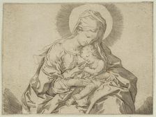 The Virgin holding the infant Christ, after Reni, ca. 1600-1640. Creator: Anon