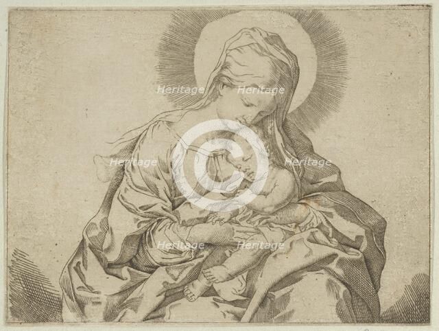 The Virgin holding the infant Christ, after Reni, ca. 1600-1640. Creator: Anon.