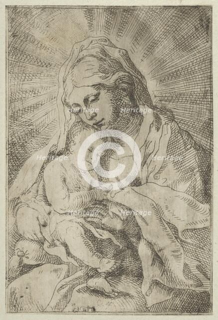 The Virgin holding the infant Christ, after Reni, ca. 1600-1640. Creator: Anon.