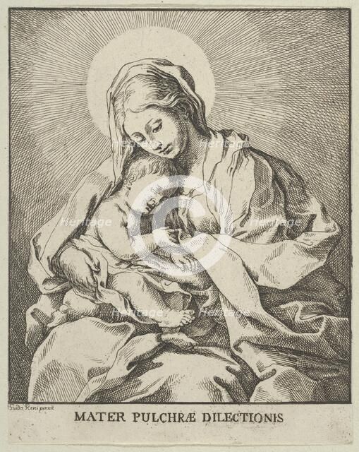 The Virgin holding the infant Christ, after Reni, ca. 1720-70. Creator: Johann Christoph Winkler.