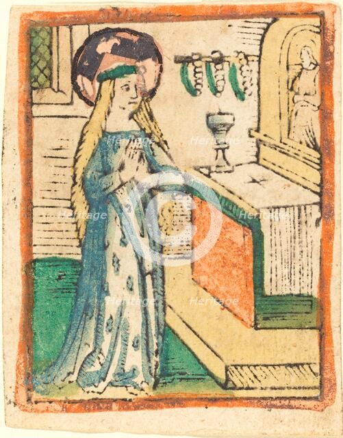 The Virgin in a Robe Embroidered with Ears of Corn, c. 1470/1480. Creator: Unknown.