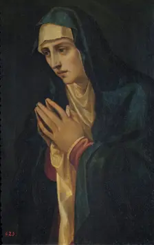 The Virgin in Contemplation, 16th century. Creator: Titian's School