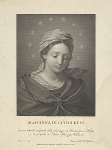 The Virgin in half length looking down..., 1810-30. Creator: Giovita Garavaglia