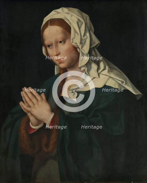 The Virgin in Prayer, c1530. Creator: Workshop of Joos van Cleve.