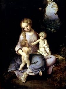 The Virgin, Jesus and Saint John oil by Correggio