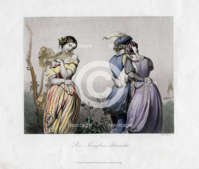 The Virgin Longing, c19th century.Artist: AH Payne