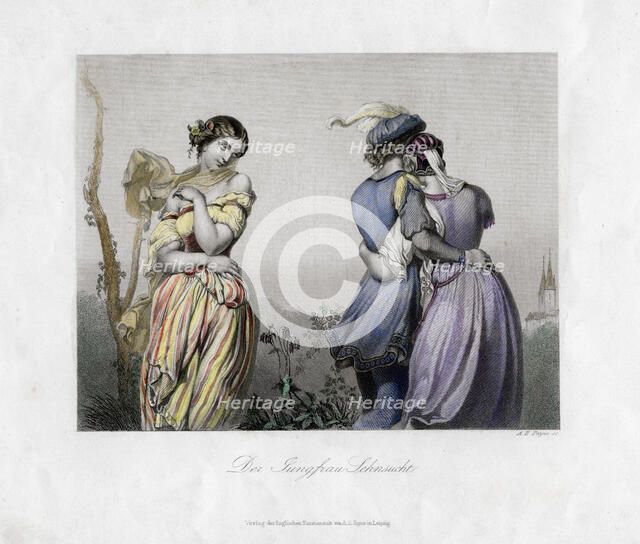 The Virgin Longing, c19th century.Artist: AH Payne