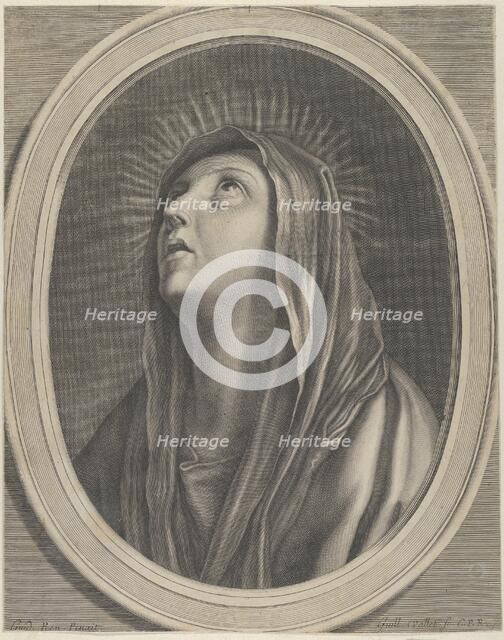 The Virgin looking up..., ca. 1650-1704. Creator: Guillaume Vallet.