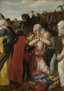 The Virgin Mary and Mourners at the Crucifixion, 1588. Creator: Philipp Uffenbach