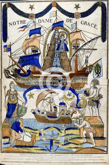 The Virgin Mary as Madonna in Glory (Notre Dame de Grace), 19th century. Artist: Anon