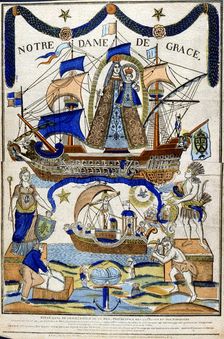 The Virgin Mary as Madonna in Glory (Notre Dame de Grace), 19th century. Artist: Anon