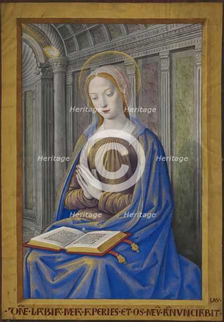 The Virgin Mary receiving the Annunciation, c1500. Creator: Jean Bourdichon.