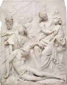 The Virgin Mary Swooning over the Dead Body of Christ at the Foot of the Cross, 1710. Creator: Pierre Etienne Monnot