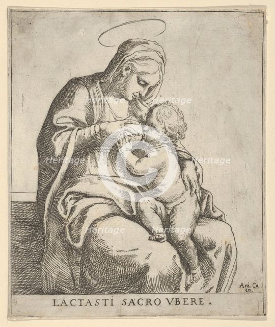 The Virgin nursing the infant Christ, ca. 1590-1610. Creator: Guido Reni.