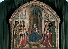 The Virgin of the counselors painting on table, 1443-1445