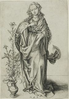 The Virgin of the Annunciation, 1470/75. Creator: Martin Schongauer