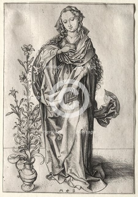 The Virgin of the Annunciation. Creator: Martin Schongauer (German, c.1450-1491).