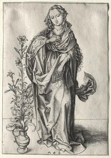 The Virgin of the Annunciation. Creator: Martin Schongauer (German, c.1450-1491)