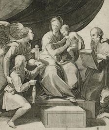 The Virgin of the Fish, 16th century. Creators: Marco Dente, Raphael