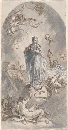 The Virgin of the Immaculate Conception (recto), 1764. Creator: Martin Johann Schmidt