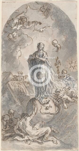 The Virgin of the Immaculate Conception (recto), 1764. Creator: Martin Johann Schmidt.