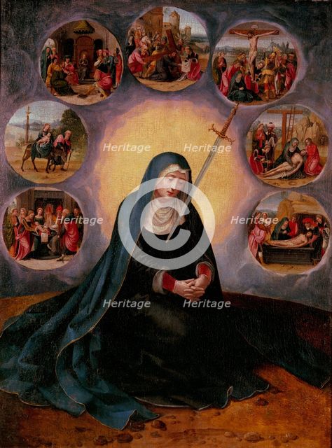 The Virgin of the Seven Sorrows. Artist: Master of the Female Half-Lengths (First half of 16th cen.)