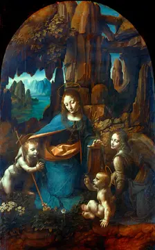 The Virgin of the Rocks 1491-1519. Artist: Leonardo da Vinci