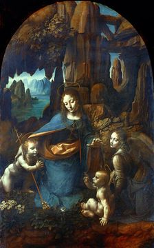 The Virgin of the Rocks 1491-1519. Artist: Leonardo da Vinci