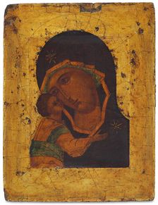 The Virgin of Vladimir, 16th century. Creator: Russian icon
