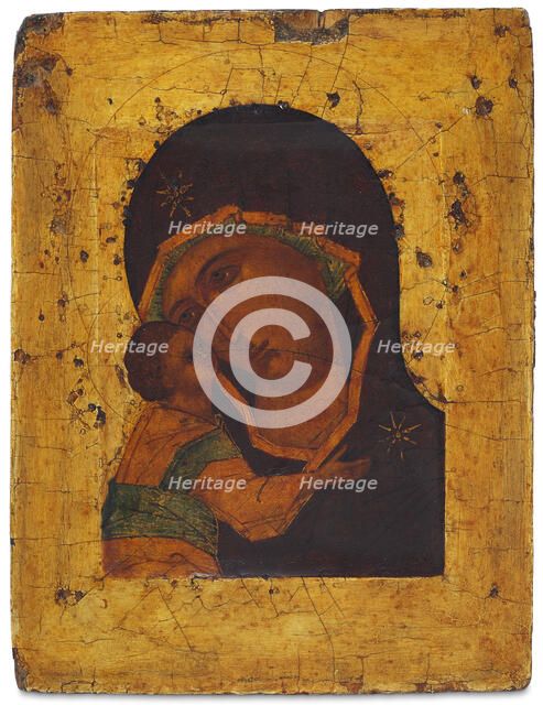 The Virgin of Vladimir, 16th century. Creator: Russian icon.