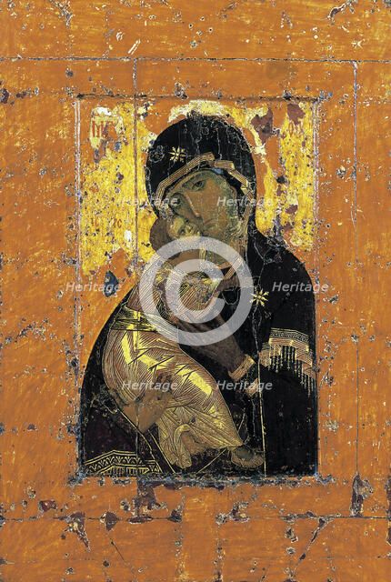 The Virgin of Vladimir, Byzantine icon, early 12th century. Artist: Unknown