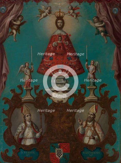 The Virgin of El Camino with St. Fermín and St. Saturnino, 1773. Creator: Nicolás Enríquez.
