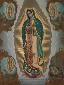 The Virgin of Guadalupe with the Four Apparitions, 1773. Creator: Nicolás Enríquez