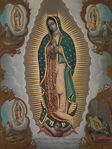 The Virgin of Guadalupe with the Four Apparitions, 1773. Creator: Nicolás Enríquez