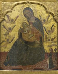 The Virgin of Humility with Angels and a Donor, 1360. Creator: Anon