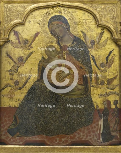 The Virgin of Humility with Angels and a Donor, 1360. Creator: Anon.