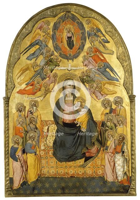 The Virgin of Humility with the Holy Father, the Holy Spirit and the twelve Apostles, 1375. Creator: Cenni di Francesco di Ser Cenni.