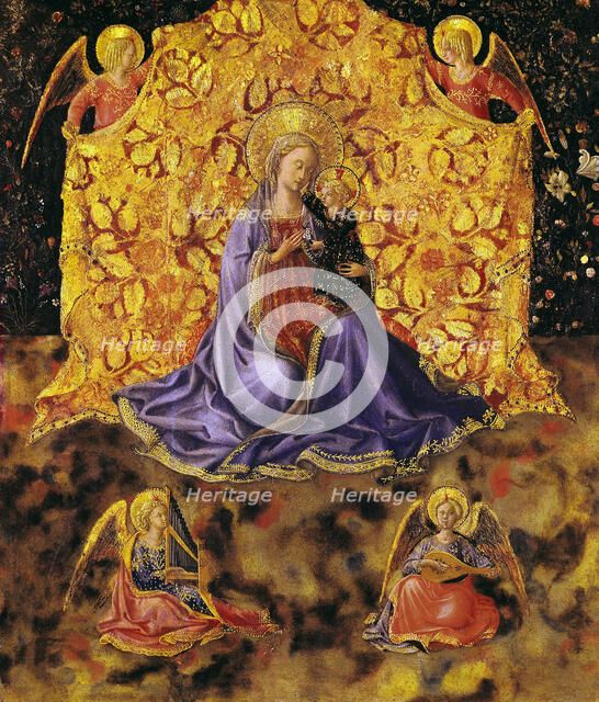 The Virgin of Humility (Madonna dell'Umilitá), c. 1450. Creator: Angelico, Fra Giovanni, da Fiesole (ca. 1400-1455).