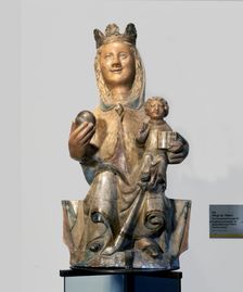 The Virgin of Palera, polychromed alabaster of Beuda, from Santa Maria de Palera