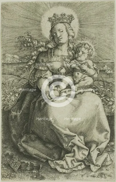 The Virgin on the Grassy Bank, 1520/69. Creator: Jacob Binck.