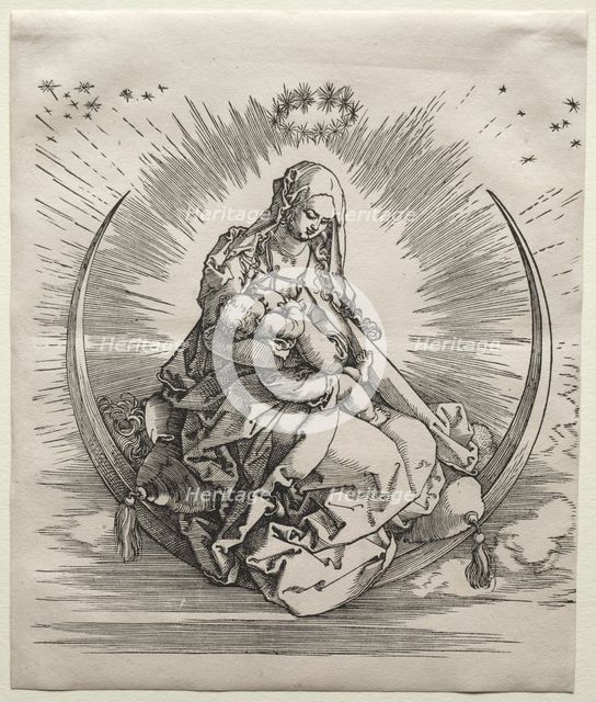The Virgin on a Crescent, c. 1510-1511. Creator: Albrecht Dürer (German, 1471-1528).