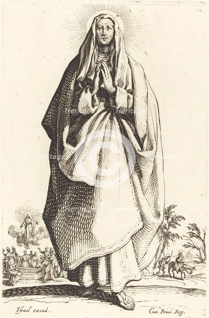 The Virgin, published 1631. Creator: Jacques Callot.