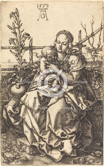 The Virgin Seated, 1553. Creator: Heinrich Aldegrever.