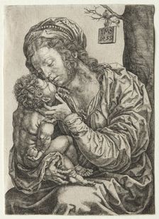 The Virgin Seated at the Foot of a Tree, 1522. Creator: Jan Gossaert (Flemish, c1475/78-1532)