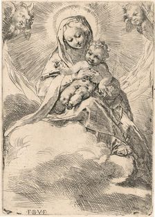 The Virgin seated on a cloud, 1580-84. Creator: Federico Barocci