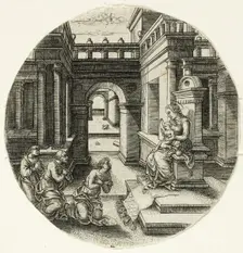 The Virgin Seated on an Altar, 1520/40. Creator: Jean de Gourmont