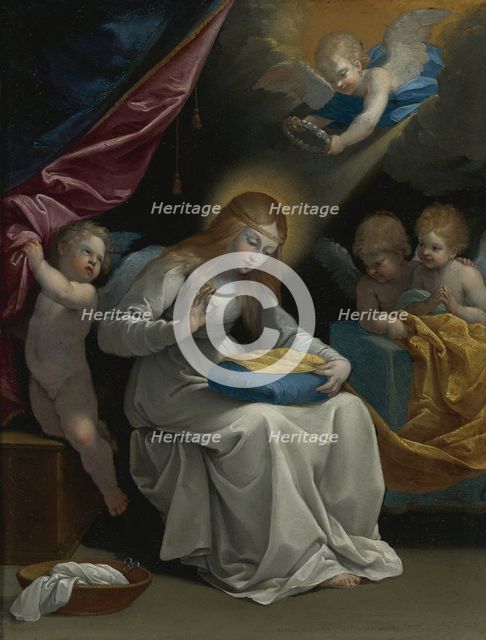 The Virgin Sewing, Accompanied By Four Angels (La Couseuse).
