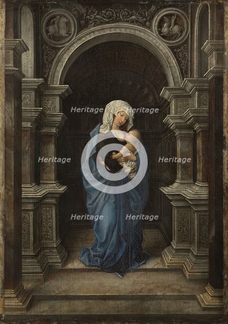 The Virgin, standing, with the Christ Child at her Breast, 1530. Creator: Anon.