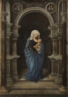 The Virgin, standing, with the Christ Child at her Breast, 1530. Creator: Anon