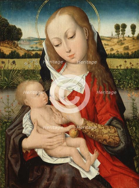 The Virgin suckling the Child.